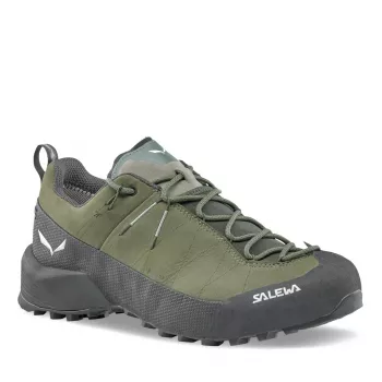 Salewa Wildfire Leather 2 GTX Men's Approach Shoe - Faded Green/Black