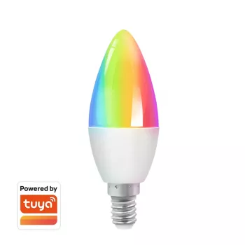 LogiLink WiFi Smart E14 Candle Lamp, Tuya-Compatible