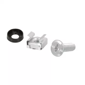LogiLink 19 inch Rack Mounting Set M5, 50-Piece Set with Screws, Cage Nuts and Washers, Galvanised Steel