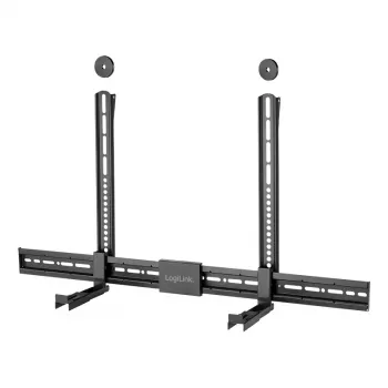 LogiLink BP0205 Universal Soundbar Mount, VESA Mount, Depth Adjustable 86-155mm, 15kg, Black