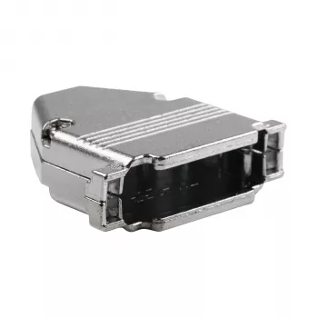 EFB Elektronik 29432.1V2 Full Metal Hood E-GP25G with Strain Relief, D-Sub 25-Pin, EMI/RFI-Shielded, Zinc Alloy, Silver