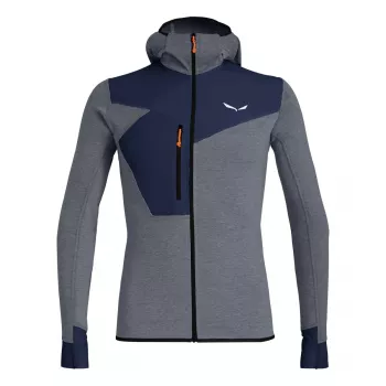Salewa Men's Puez 2 Dry Long-Sleeve Full-Zip Hooded Jacket Navy M