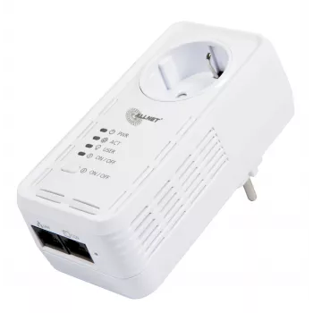 ALLNET ALL3075v4 Smart Plug with Wi-Fi and Ethernet, Energy Monitoring, Type F Schuko, 16A, 3680W