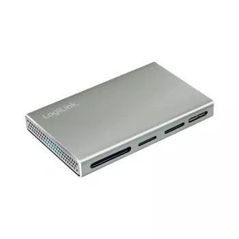 LogiLink USB 3.2 Gen1 5-in-1 Card Reader, Metal Housing, Silver