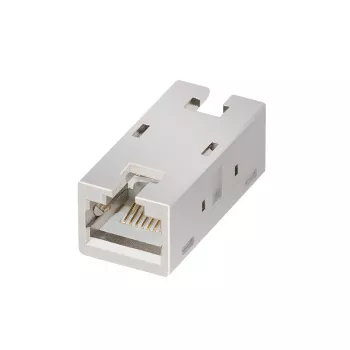 LogiLink Cat.6A Shielded RJ45 Inline Coupler, Metal Housing, Industrial Quality