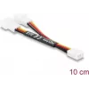 Delock Y-Fan Cable 1 x 3-Pin Socket to 2 x 3-Pin Plugs 10 cm