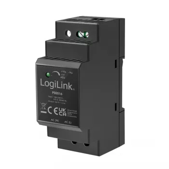LogiLink PS0016 DIN Rail Power Supply, 36 W 24 V