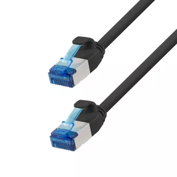 LogiLink Cat.6A Slim S/FTP LSZH patch cable, Black, 3 m, SlimLine