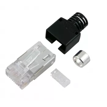 EFB Elektronik Stewart SS37 RJ45 connector, field-terminable, shielded, tool-free, Cat.6A/7/7A/8, die-cast zinc, gold contacts