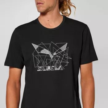Salewa Men's Eagle Geometric T-Shirt Black Out - Size L