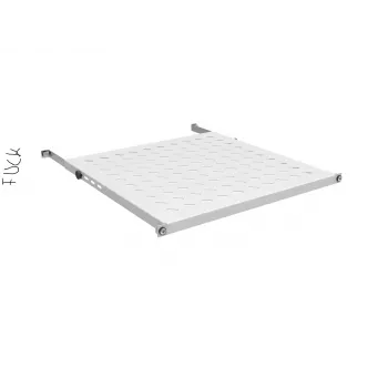 EFB Elektronik 19 inch 0.5U fixed rack shelf, 70 kg load, 750-850 mm depth, Deep black (RAL 9005)