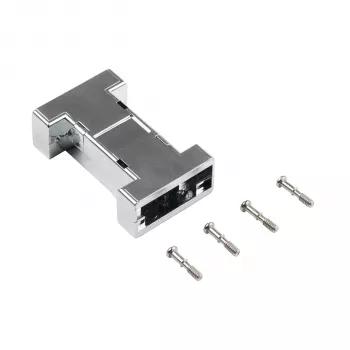 EFB ELEKTRONIK EB0909MV2 metallised empty interface housing, 1-Port keystone, Silver