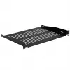 EFB Elektronik 19 inch 1U fixed rack shelf, 350 mm deep, 10 kg load, Black RAL 9005