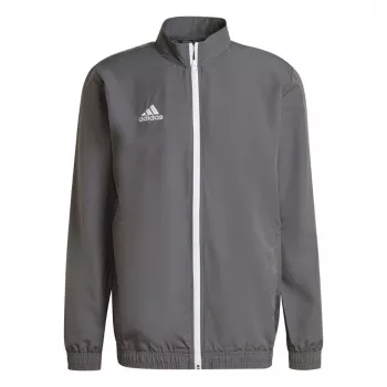 adidas Entrada 22 Presentation Jacket Men Grey Zip Recycled Polyester Football Training