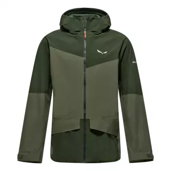 Salewa Men's Puez GTX 2L Hardshell Jacket Dark Olive Size L