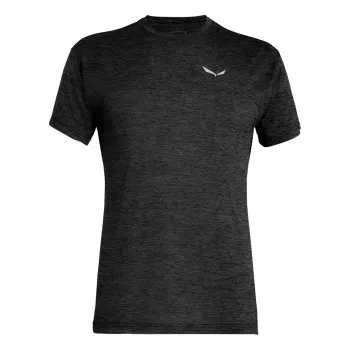 Salewa Puez Melange Dry Short-Sleeve T-Shirt Men's Black Out Melange Size M