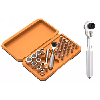 Kabelmeister 42-Piece Ratchet Set, 30 Bits and 9 Sockets