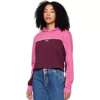 Fila Laagna Women Sweatshirt FAW0907 43200, Pink/Bordeaux, L