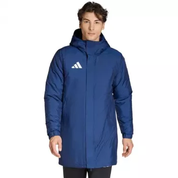 adidas Entrada 26 Stadium Jacket Men Navy Recycled Polyester Full Zip Hooded L