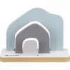 TONIES Mini Standregal - Haus 11003995 (rosa) - Pink House-Shaped MDF Standing Shelf with 2 Shelves, 3 Compartments, for Children's Room, Nursery, EN 71 Certified