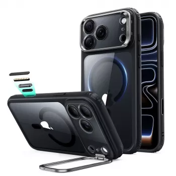 ESR Classic Hybrid Kickstand MagSafe Case for iPhone 17 Pro / 18 Pro Clear/Black