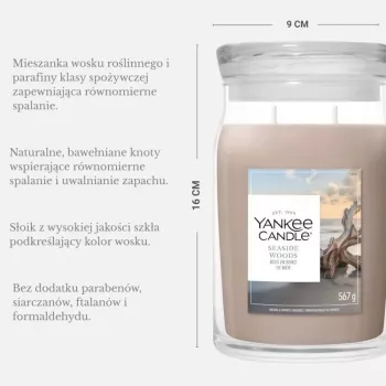 Yankee Candle Signature Seaside Woods Scented Candle in Large Jar 567 g
