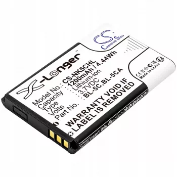 Cameron Sino 1200mAh Li-ion Battery for Nokia BL-5C, BL-5CA, Teltonika, Lark BL-6SP