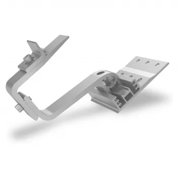 K2 Systems SingleHook 4S Roof Hook for PV Mounting, Stainless Steel, Height-Adjustable, TÜV Certified
