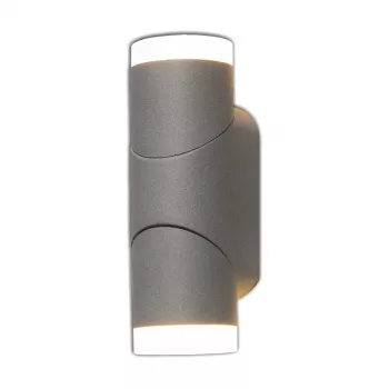 Sano LED wall light with sensor, 2x6W, IP65