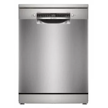 Bosch Serie 4 SMS4HMI08E Freestanding Dishwasher, 14 Place Settings, Silver Inox, EcoSilence Drive, Home Connect