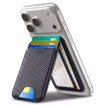 ESR Classic RFID Magnetic Wallet Stand with MagSafe, Carbon Fibre Black
