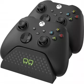 Venom Twin Docking Station for Xbox Series X|S and Xbox One - Dual Controller Charging Station with 2x NiMH 850 mAh Batteries - LED Indicators - Black