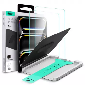 ESR Ultrafit Tempered Glass Screen Protector for Apple iPad Pro 11 inch (5th/6th Generation, 2024-2025) - 2-Pack