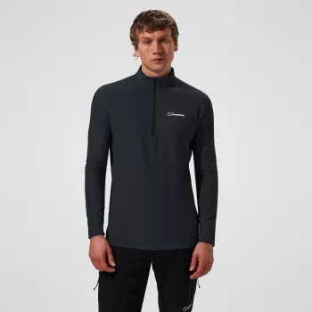 Berghaus 24/7 Tech Tee LS HZ Men's Long Sleeve Half-Zip Top Jet Black