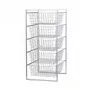 Prosperplast Rato 5-Drawer Storage Cabinet in Anthracite, 89x45x55 cm, Rattan Effect Polypropylene
