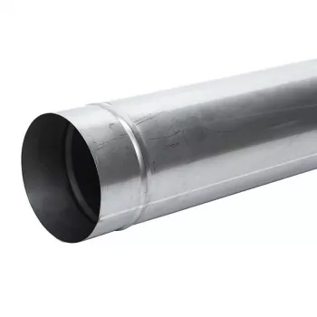 Stove Pipe with Diameter 160 mm, 1 m, Black Steel, Single-Wall, High-Temperature