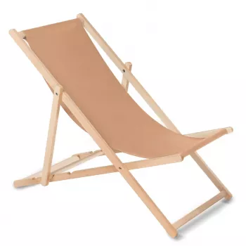 Classic beech lounger GreenBlue GB183M melange brown