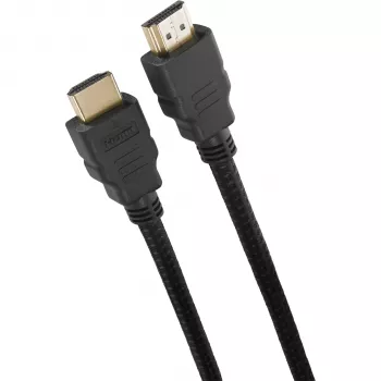 One For All Premium High Speed HDMI Cable with Ethernet 1.5m - Certified for 4K 60Hz HDR, 18Gbps, Gold-Plated, Black