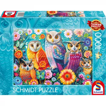 Schmidt Spiele Owls and Flowers 1000-Piece Puzzle
