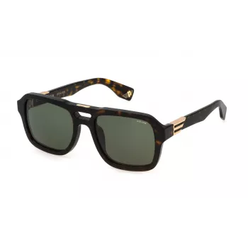 POLICE SPLN65-550722 Men's Sunglasses - Black Frame, Grey Lenses, 55 mm