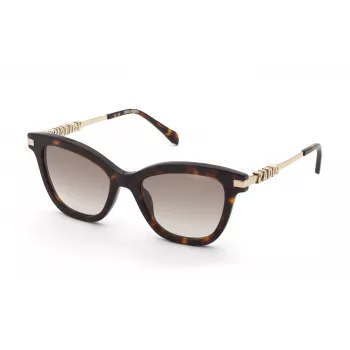 ZADIG & VOLTAIRE Women's Sunglasses SZV451 Havana Acetate with Gradient Brown Lenses, 52/19/140 mm