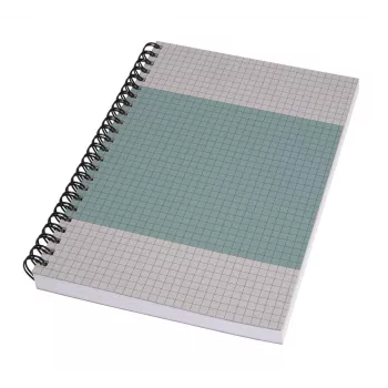 SIGEL SN600 Quicknote Spiral Notebook, A5, Squared, Softcover, Blue/Grey, 160 Pages