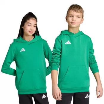 adidas Entrada 26 Kids' Hoodie - Green - Size 164cm (Youth XL) JZ6563