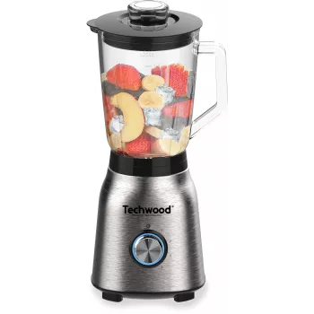 Techwood TBLI-1250 Table Blender 1200 W 1.5 L Glass Jar Black/Silver