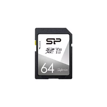 Silicon Power 64GB SDXC UHS-I U3 V30 Memory Card - 100 MB/s Read, 80 MB/s Write, 4K Video