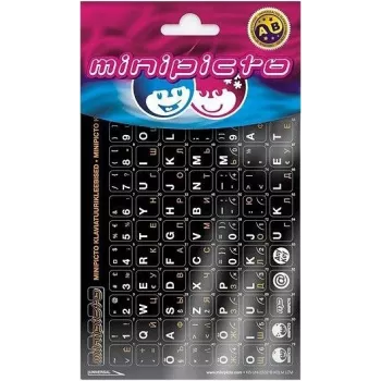 Kolm Lõvi Minipicto Estonian/Russian keyboard stickers (KB-UNI-EE02-BLK-ORAN)