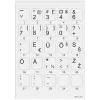 Minipicto Keyboard Stickers, Grey/Black (KB-EU-01GRY)