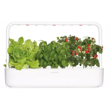 Click & Grow Smart Garden 9 Indoor Herb & Vegetable Garden with LED Grow Lights, Self-Watering, 9 Plant Pods, White
