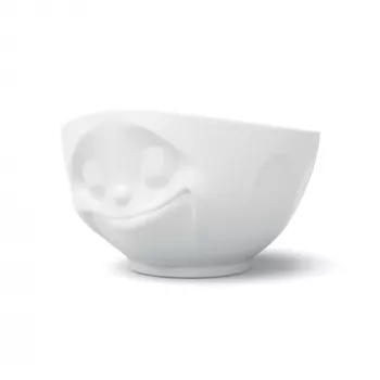 FIFTYEIGHT PRODUCTS Happy Face Bowl 1000 ml White Porcelain