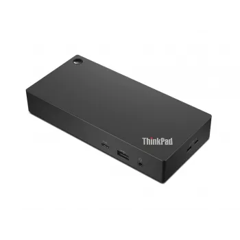 Lenovo ThinkPad Universal USB-C Dock 40AY0090EU - 3x 4K Display Support, 100W Power Delivery, 10 Ports, Black